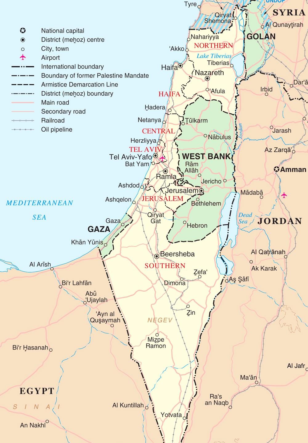 bản đồ của israel du lịch