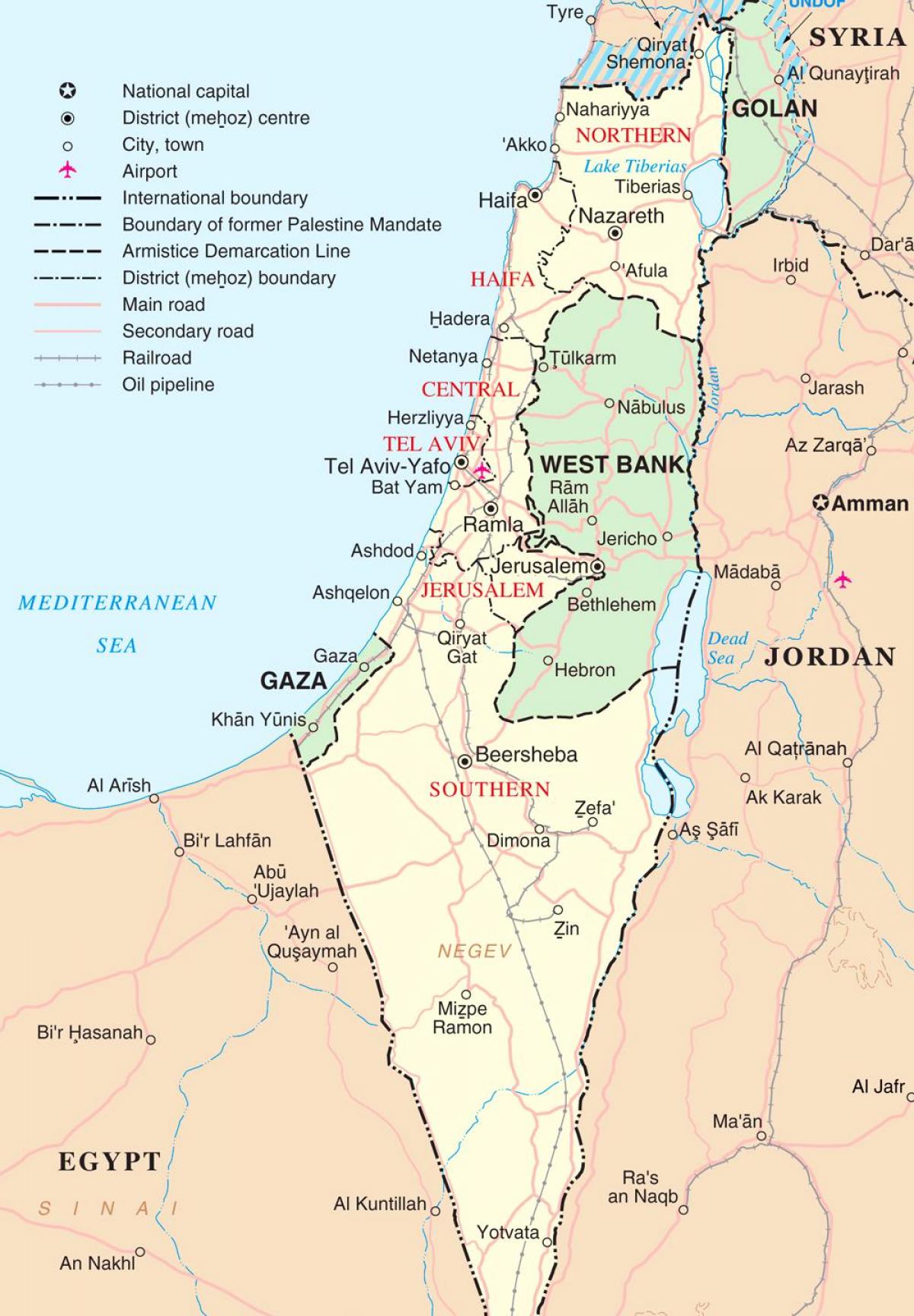 bản đồ của israel du lịch
