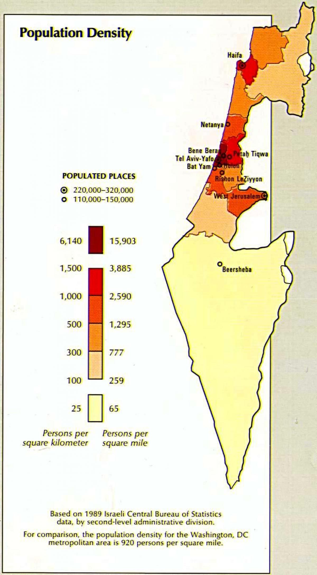 bản đồ của israel dân