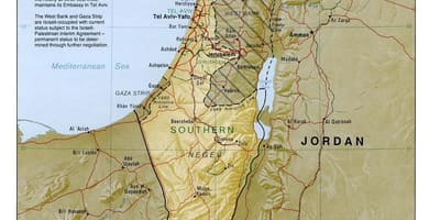 Bản đồ của israel địa lý 