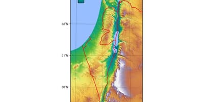 Bản đồ của israel độ cao