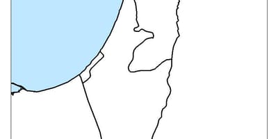 Bản đồ của israel trống