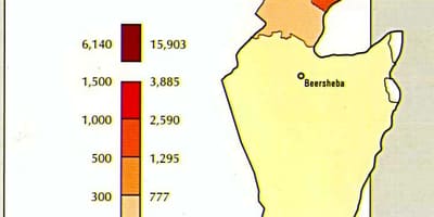 Bản đồ của israel dân