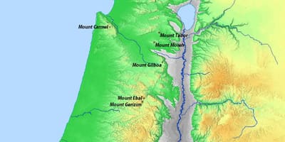 Bản đồ của israel núi