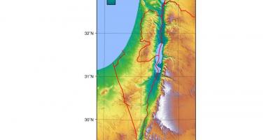 Bản đồ của israel độ cao