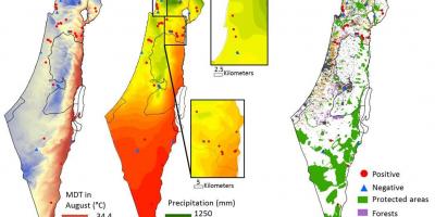 Bản đồ của israel khí hậu